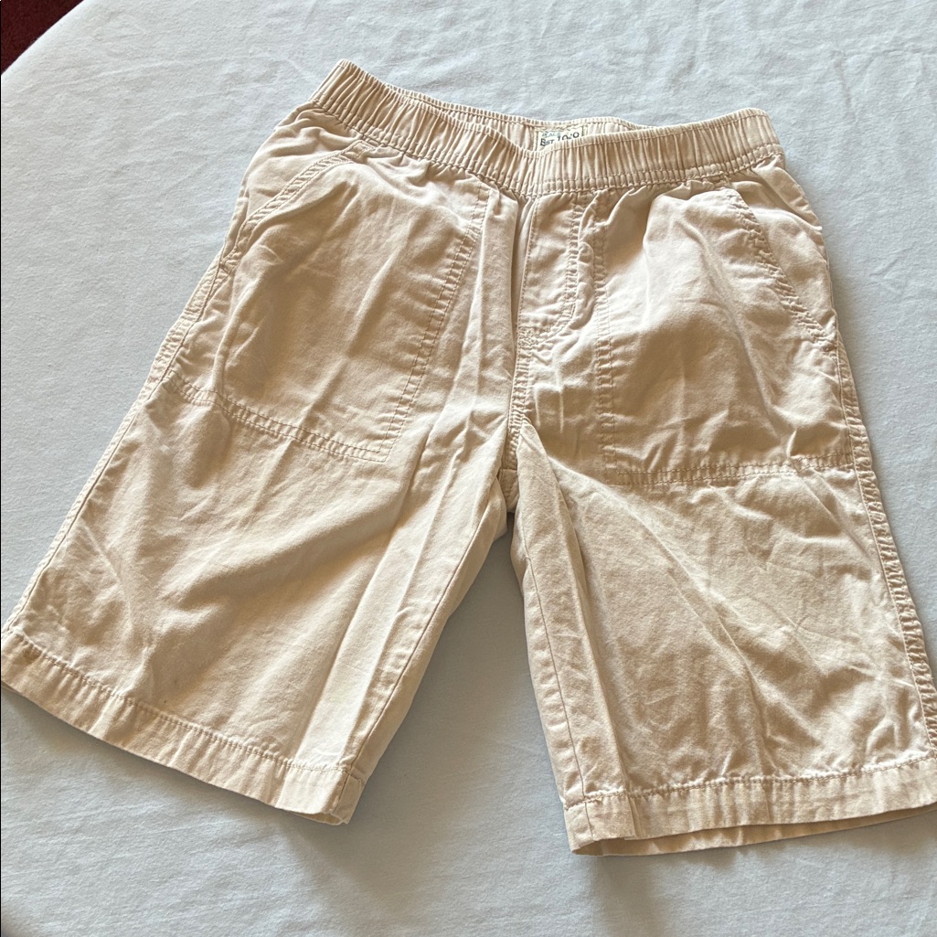 Place Beige Elastic-Waist Kids Shorts Size 10